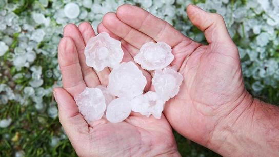 O granizo é um dos fenômenos climáticos que afetam as lavouras.