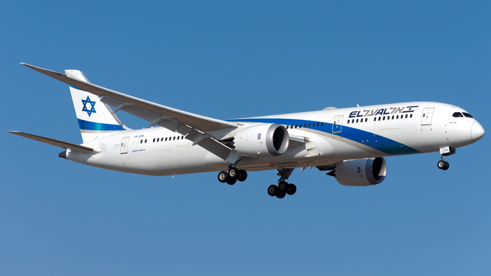 TLV - El AL Boeing 787-9 4X-EDK visto pousando no Aeroporto Ben Gurion de Tel Aviv. Fotografado em 15.7.2024. (Fonte: Shutterstock)